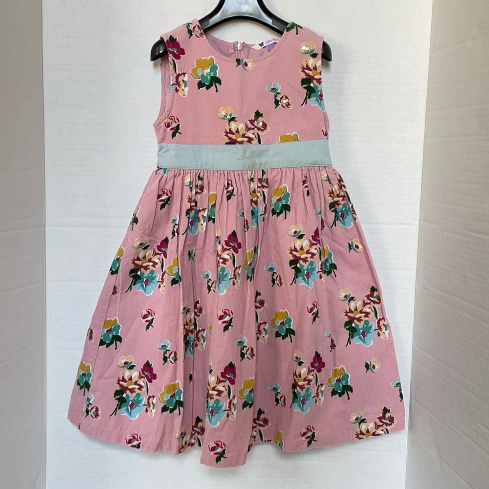 JOHN LEWIS England Corduroy Flower Dress Size 5